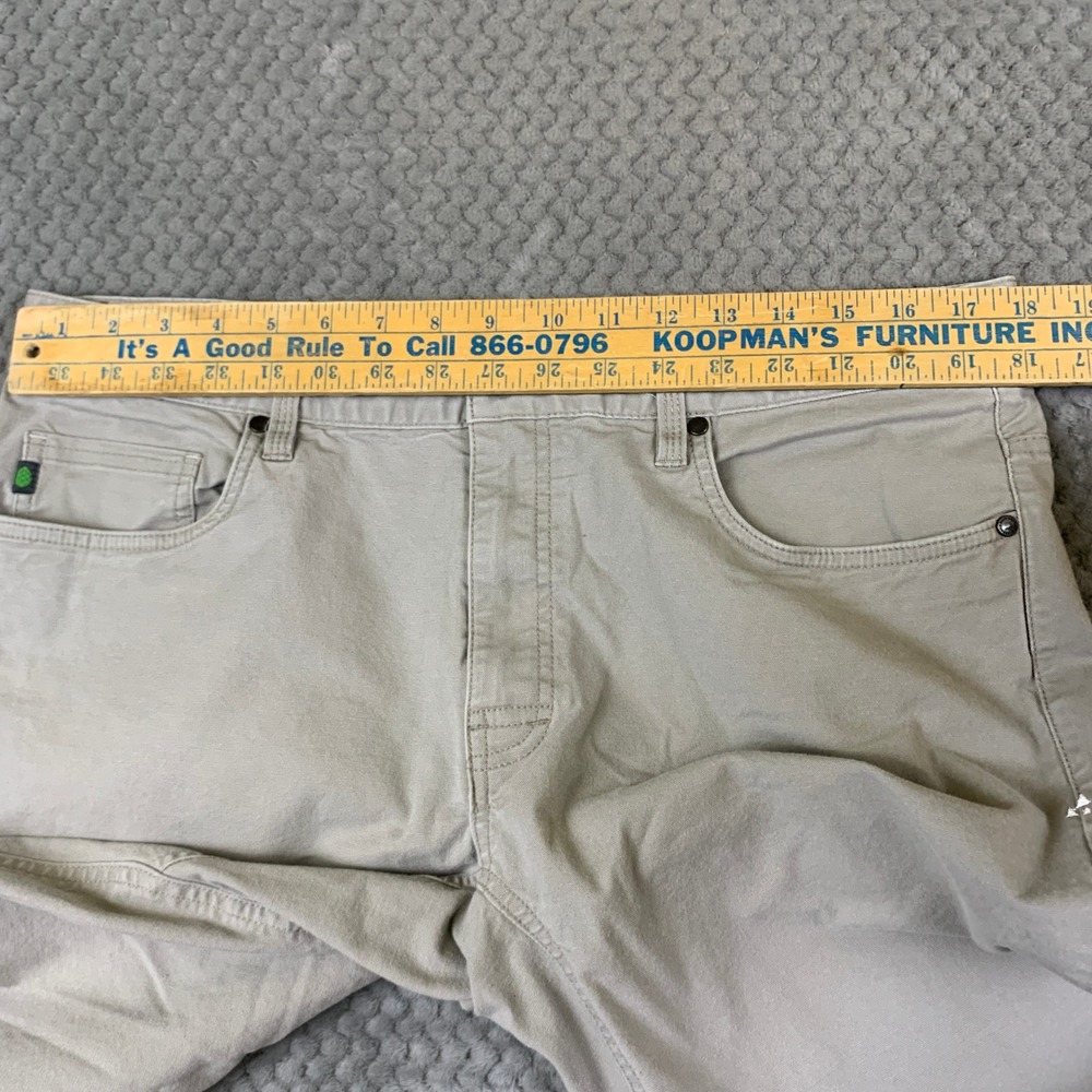 Stio Rivet Canvas Pant Mens 35L Light Khaki Tan Organic Cotton Stretch 200091 - Picture 8 of 11